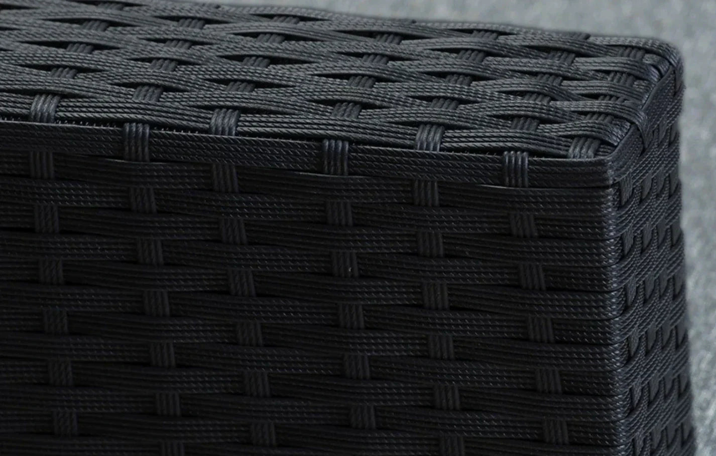 Stockholm 6 Seater Black Rattan Corner Garden Dining and Lounge Set - PN Home