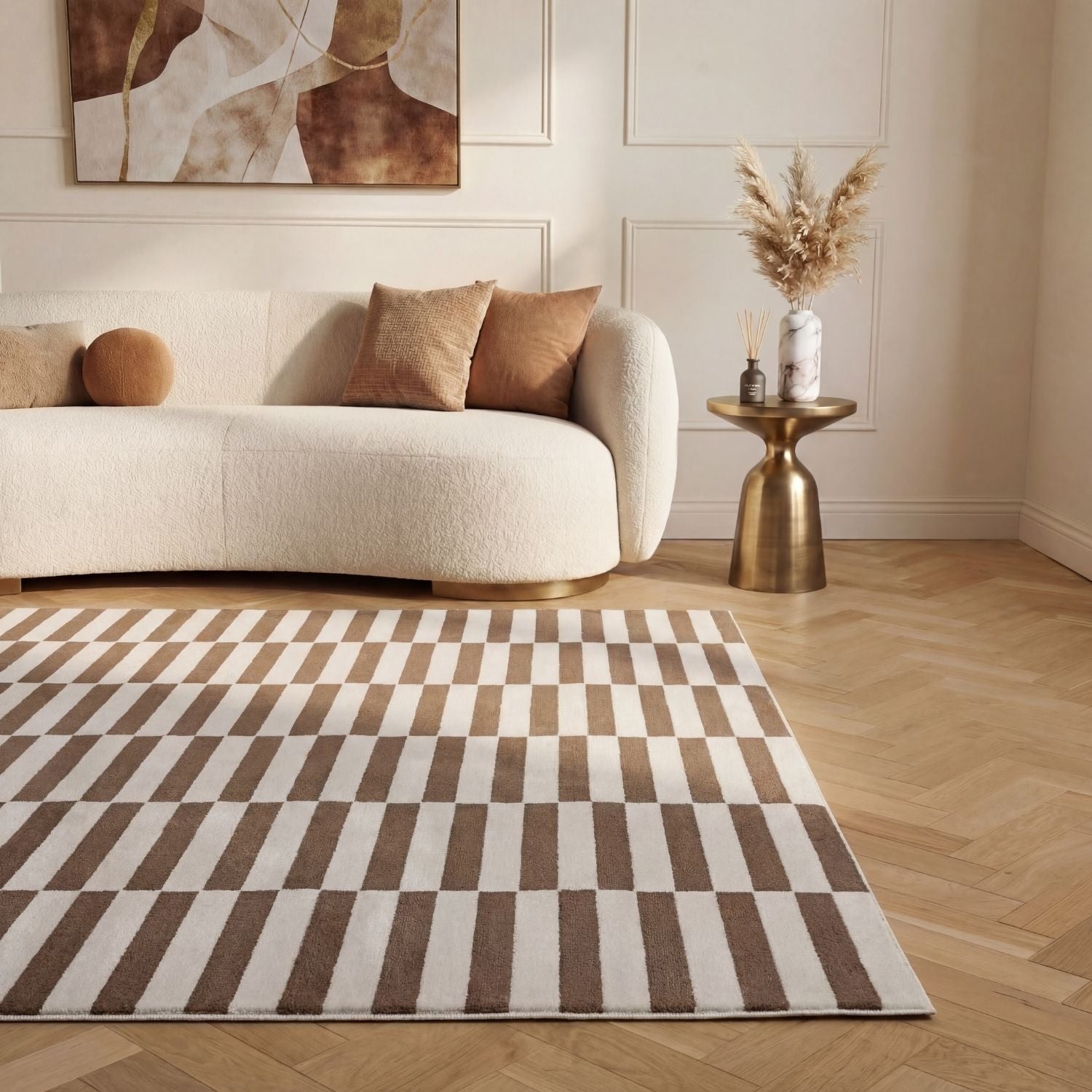 Loft Striped Brown Rug - PN Home