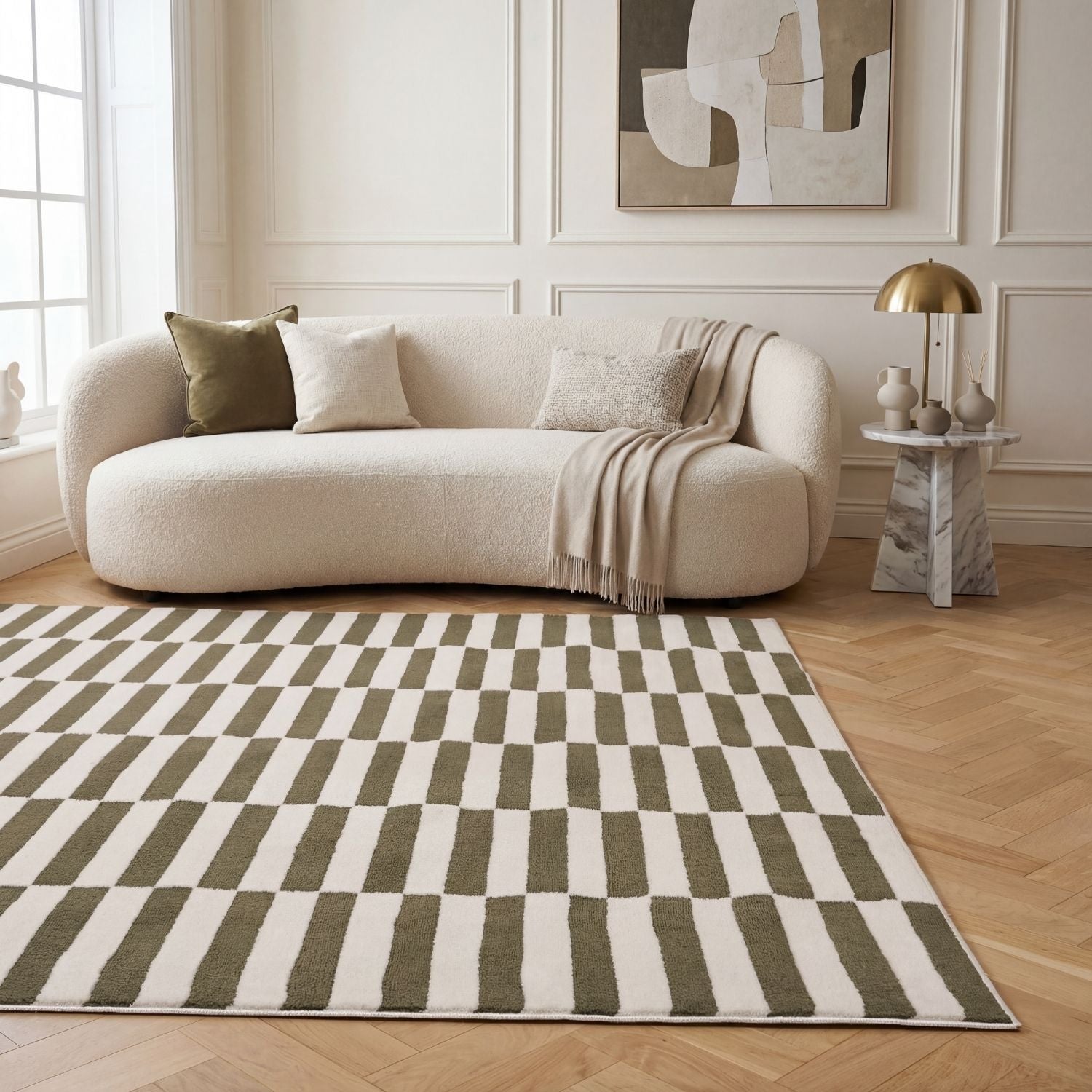 Loft Striped Green Rug - PN Home