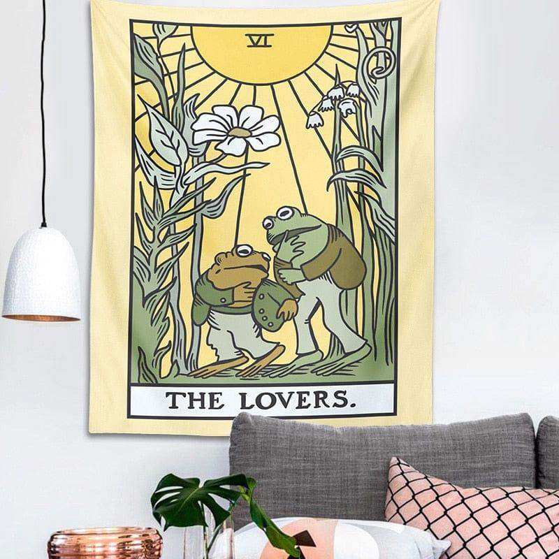 The Lovers Frog Tarot Tapestry