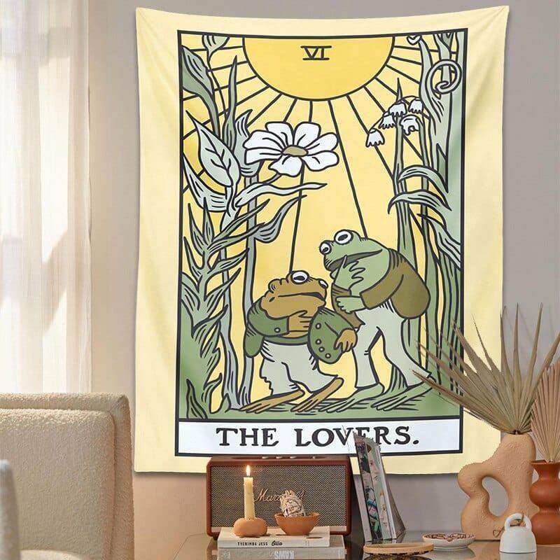 The Lovers Frog Tarot Tapestry