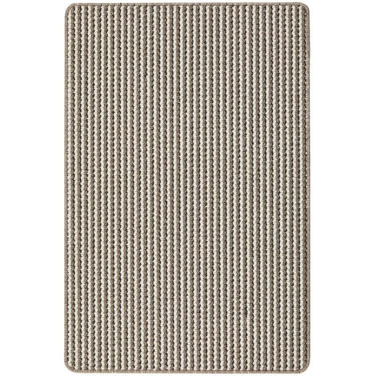 Twist Stripe Washable Mat and Runner Beige - PN Home