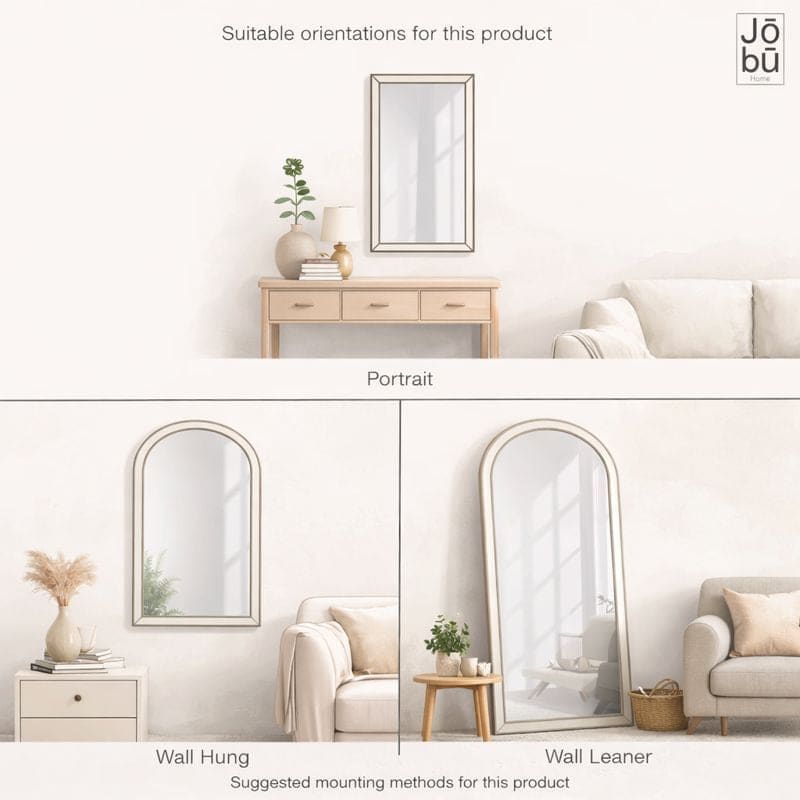 Yoko - Black Metal Gentle Arch Mirror - 200cm x 120cm - PN Home