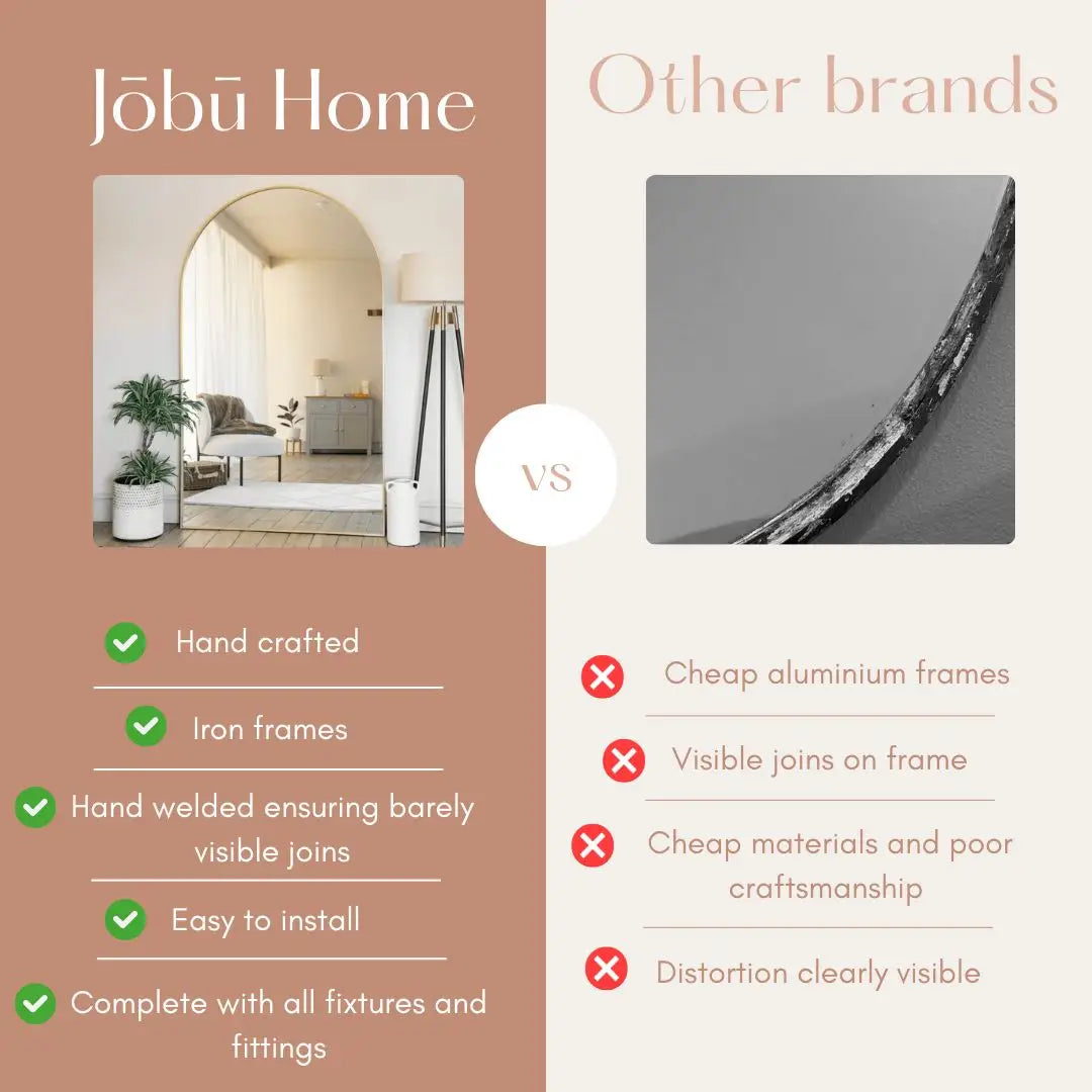 Yoko - Gold Metal Gentle Arch Mirror - 95cm x 120cm
